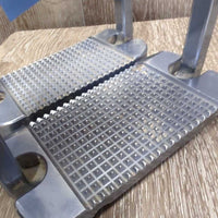 Wide Base Metal Stirrup Irons *vgc, clean, mnr dirt, residue, scuffs, dents
