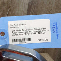 Wide Base Metal Stirrup Irons *vgc, clean, mnr dirt, residue, scuffs, dents
