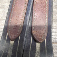 Padded Leather Girth, x3 d rings, 2x els *gc, clean, stains/discolour, wavy els, mnr undone seam
