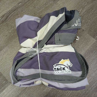 Newmarket Stable Sheet, tail *gc, clean, older, stains, snags, residue, mnr rubs, repairs, faded
