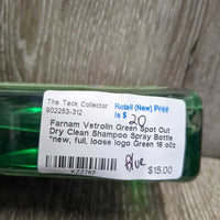 Vetrolin Green Spot Out Dry Clean Shampoo Spray Bottle *new, full, loose logo
