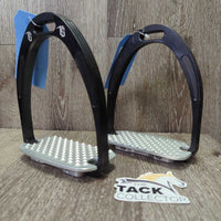 Wide Base Stirrup Irons, spiked beds, box *new
