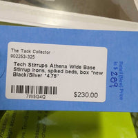 Wide Base Stirrup Irons, spiked beds, box *new
