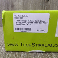 Wide Base Stirrup Irons, spiked beds, box *new
