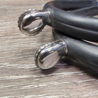 #1150 Fine Rowel Spurs, rubber guards *like new/xc, mnr scuffs
