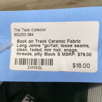 Ceramic Fabric Long Johns *gc/fair, loose seams, clean, faded, mnr hair, snags, threads, pilly
