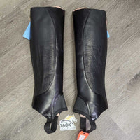 Soft Leather Half Chaps, Black Foam & Bag, box *new
