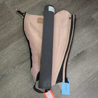 Soft Leather Half Chaps, Black Foam & Bag, box *new
