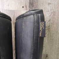Tall Winter Riding Boots, Velcro Tabs, box *vgc, residue, dirt, stains, creases
