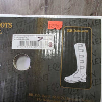 Tall Winter Riding Boots, Velcro Tabs, box *vgc, residue, dirt, stains, creases
