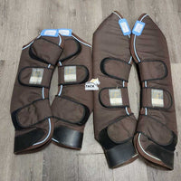 Front & Hind Shipping Boots *vgc, mnr dirt, residue, stains, hair, snags, pills, tear, rub
