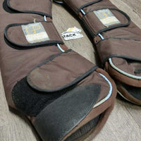 Front & Hind Shipping Boots *vgc, mnr dirt, residue, stains, hair, snags, pills, tear, rub
