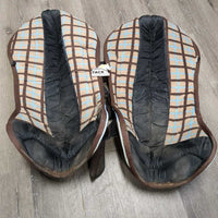 Front & Hind Shipping Boots *vgc, mnr dirt, residue, stains, hair, snags, pills, tear, rub
