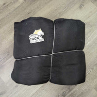 Hvy Hi Neck Winter Blanket, 2 legs *gc, clean, wpf, pulled piping, snags, threads, repairs, v. mnr tears, faded
