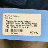 JUNIORS Small Cell Safety Vest *gc, clean, older, mnr rubs & dirt *July 07 2018
