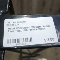 Metal Wall Mount Western Saddle Rack *vgc, dirt, residue
