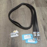 Pr Soft Nylon Lined Stirrup Leathers *vgc/gc, rubbed, curled edge, creases, dents, mnr dirt
