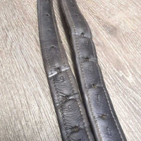 Pr Soft Nylon Lined Stirrup Leathers *vgc/gc, rubbed, curled edge, creases, dents, mnr dirt
