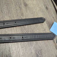 Pr Synthetic Nylon Lined Stirrup Leathers *vgc, stiff, bent, dents, rubs, mnr dirt, creases
