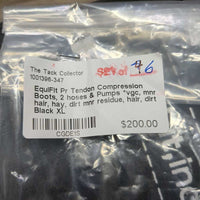 Pr Tendon Compression Boots, 2 hoses & Pumps *vgc, mnr hair, hay, dirt mnr residue, hair, dirt
