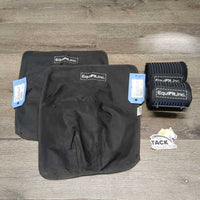 Pr Gel Ice Boots, x2 wraps *vgc/gc, clean, mnr dry gel spots, stains, residue, Wraps: pills, mnr snags
