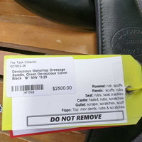 18" MW *5.25" Devoucoux Monoflap Dressage Saddle, Green Devoucoux Cover, Foam Panels, Lg Exterior Front Blocks, Flaps: 16"L x 11"W Serial #: 1171 07 18 3A PX410 PX315 PXLUZ
