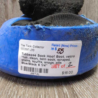 Sock Hoof Boot, velcro *fair, clean, torn sock, scraped, stains, scuffs, snags, pills
