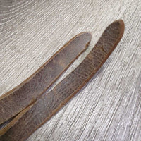 Thick Nylon Rope Halter, lead rope, leather tassel *gc, mnr dirt, rubs, faded, frays, snags, threads, frays, stiff
