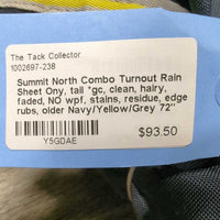 Rain Sheet Ony, tail *gc, clean, hairy, faded, NO wpf, stains, residue, edge rubs, older

