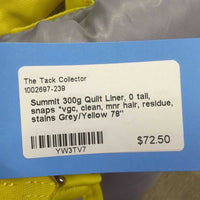 300g Quilt Liner, 0 tail, snaps *vgc, clean, mnr hair, residue, stains
