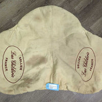 Thick Fleece Lined Cotton Saddle Cover *gc, clean, stained, clumpy, older, weak/broken elastic, mnr hair

