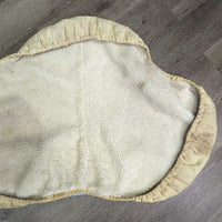 Thick Fleece Lined Cotton Saddle Cover *gc, clean, stained, clumpy, older, weak/broken elastic, mnr hair
