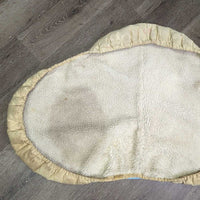 Thick Fleece Lined Cotton Saddle Cover *gc, clean, stained, clumpy, older, weak/broken elastic, mnr hair

