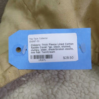 Thick Fleece Lined Cotton Saddle Cover *gc, clean, stained, clumpy, older, weak/broken elastic, mnr hair
