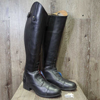 Field Boots, Zipper, cardboard & black plastic forms, box *xc/vgc, clean, mnr film, scuffs, v.puckered & streched-L
