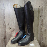 Field Boots, Zipper, cardboard & black plastic forms, box *xc/vgc, clean, mnr film, scuffs, v.puckered & streched-L
