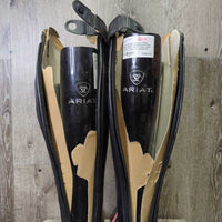 Field Boots, Zipper, cardboard & black plastic forms, box *xc/vgc, clean, mnr film, scuffs, v.puckered & streched-L
