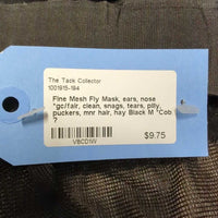 Fine Mesh Fly Mask, ears, nose *gc/fair, clean, snags, tears, pilly, puckers, mnr hair, hay
