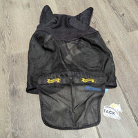 Hvy Mesh Fly Mask, ears, detach nose *gc, clean, torn velcro, snags, pilly, puckers, mnr hair
