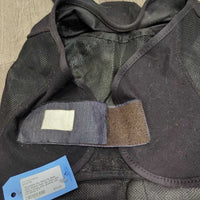 Hvy Mesh Fly Mask, ears, detach nose *gc, clean, torn velcro, snags, pilly, puckers, mnr hair
