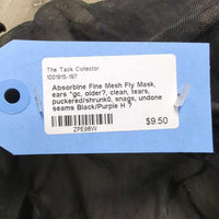 Fine Mesh Fly Mask, ears *gc, older?, clean, tears, puckered/shrunk0, snags, undone seams

