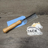 Fine Tooth Mane Comb ? Cat Shedding Comb, Wood Handle *like new
