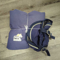 Med? Winter Blanket, 2 legs *gc/fair, clean, v.faded, discolored, mnr/0 wpf, snags, rubs, hole, older, peeled, aplique
