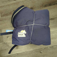 Med? Winter Blanket, 2 legs *gc/fair, clean, v.faded, discolored, mnr/0 wpf, snags, rubs, hole, older, peeled, aplique
