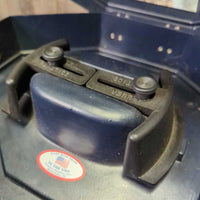 Plastic Hat Carrying Box, mirror *gc, older, dirty, hair, scratches, scuffs, residue, rust
