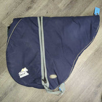 Fleece Lined Padded Saddle Carrying Bag, shoulder strap *vgc, older, snags, mnr stains, dirt/residue, rubs, hair
