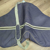 Fleece Lined Padded Saddle Carrying Bag, shoulder strap *vgc, older, snags, mnr stains, dirt/residue, rubs, hair
