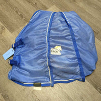 Soft Mesh Fly Sheet, 2 legs, neck *gc, mnr stains, clean, holes/tears, hairy, unstitched & hairy lining seam, faded
