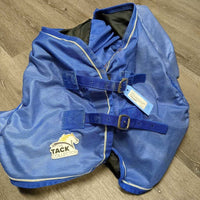 Soft Mesh Fly Sheet, 2 legs, neck *gc, mnr stains, clean, holes/tears, hairy, unstitched & hairy lining seam, faded
