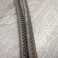 Rubber Reins, lthr stoppers, tags *new
